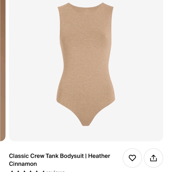 Nuuds classic crew tank bodysuit size large brand new cinnamon color - Picture 1 of 2